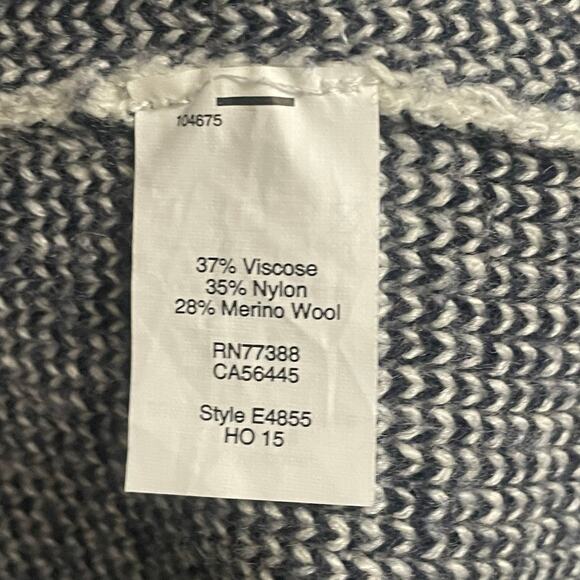 J. Crew Winter Intarsia Ski Scene Merino Wool Blend Crewneck Sweater Navy XS - Picture 6 of 7